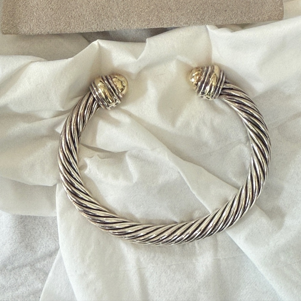 David Yurman Classic Cable silver & gold bracelet 6mm or 7mm medium